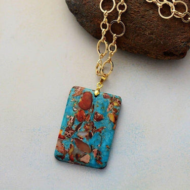 Flower Dancer Jasper Necklace-Your Soul Place